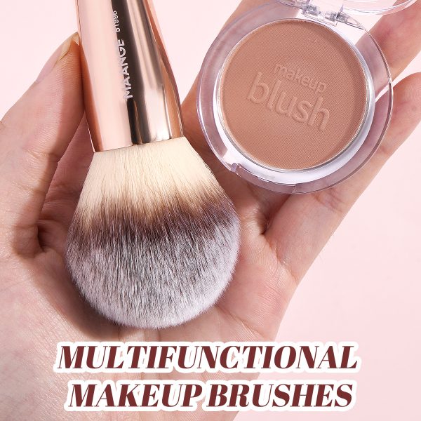 MAANGE Hot Selling 2PCS Custom Logo Loose Powder Blush Makeup Brushes Professional Makeup Tools for Women Makeup Brushes
