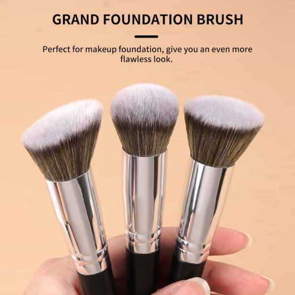 MAANGE Custom OEM&ODM 3pcs Makeup Brushes Foundation Loose Puff Contouring Professional Makeup Brush Set