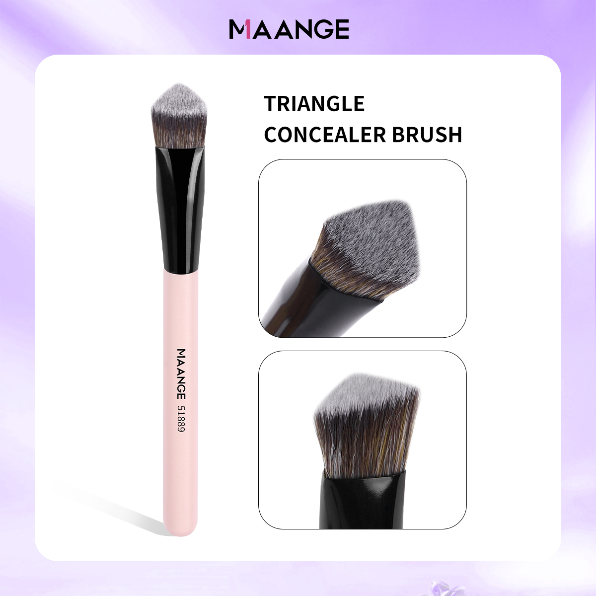 MAANGE Professional Custom Soft Bristles  Contour Highlights Makeup Brush Wholesale  Comfortable Handle Facial Makeup Brush - 图片 2
