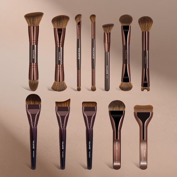 MAANGE Wholesale Custom Logo OEM&ODM 12pcs Makeup Brush Set Foundation Blush Powder Eye 12PCS Professional Makeup Brushes Set