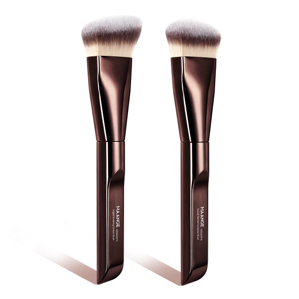 MAANGE Custom OEM&ODM 2PCS Makeup Brush Foundation Conture Concealer Loose Powder Blush Facial Professional Makeup Brush Set